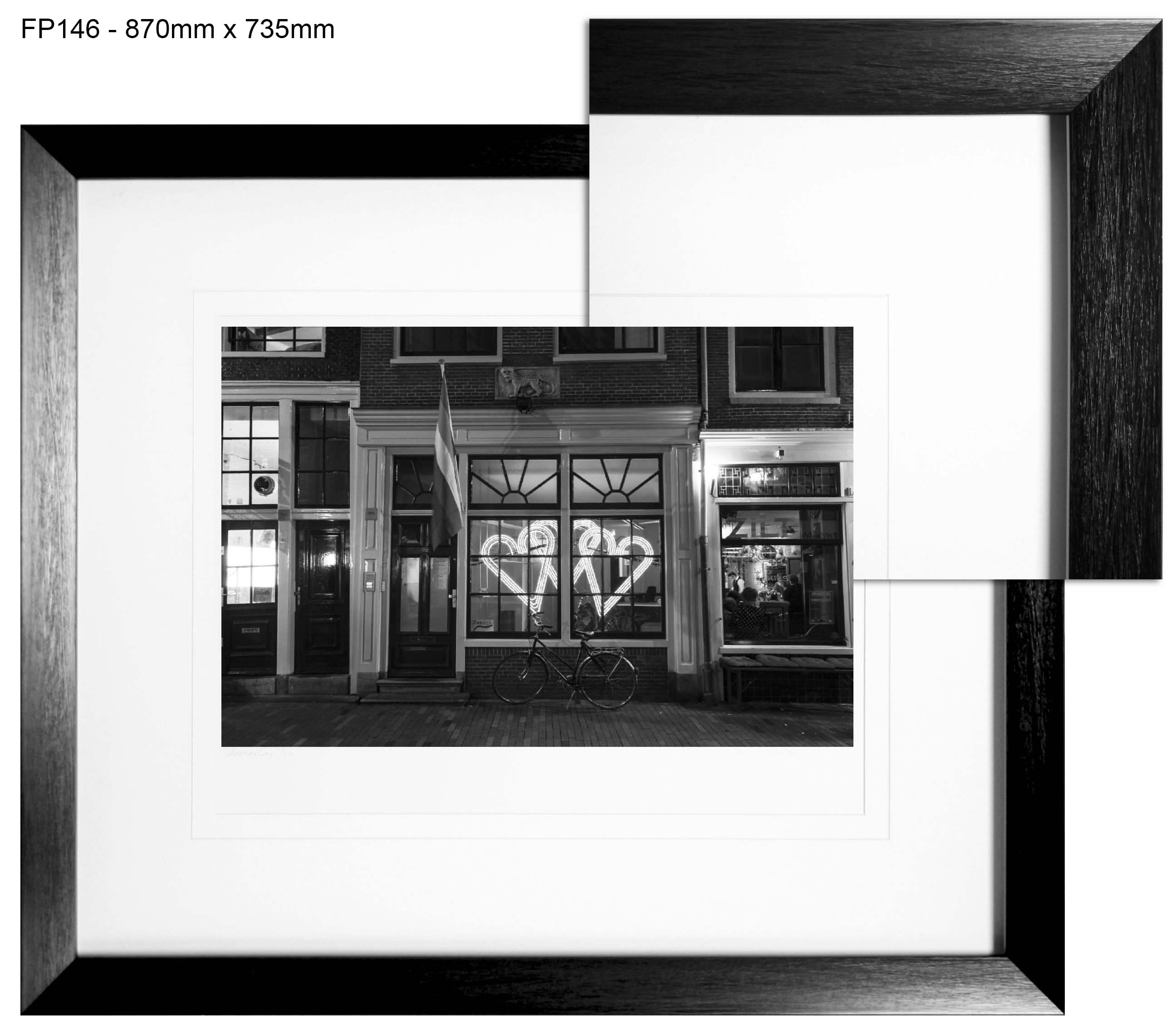 FP146 Wall décor art framed print B&W building façade black frame